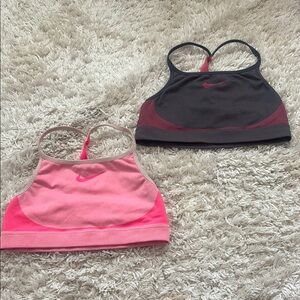 Nike Pink and Gray Sports Bra Duo